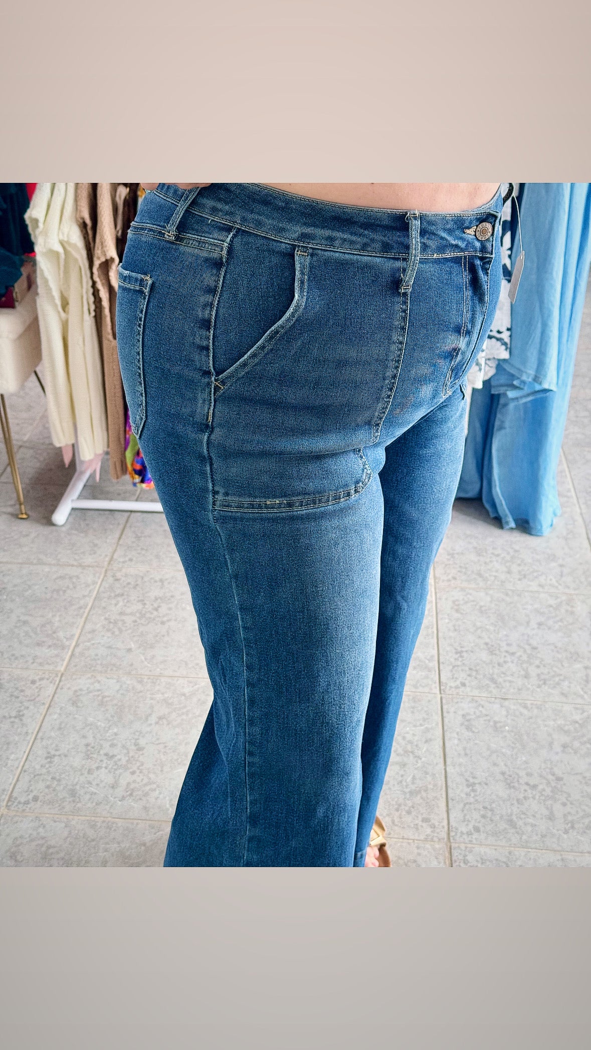 High Rise Wide Leg Jeans