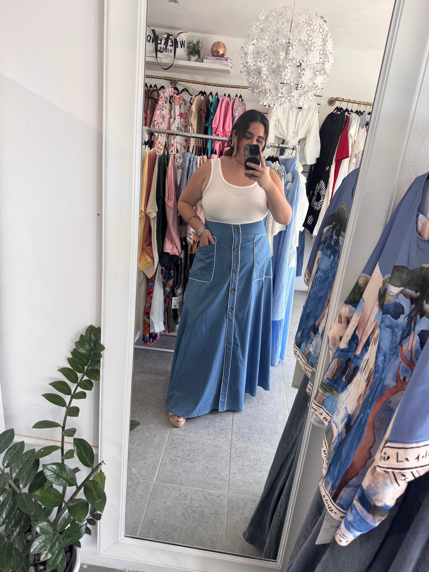 Vestido bottom down denim