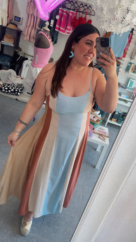 Maxi dress sky mix blue