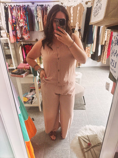 Casual taupe set