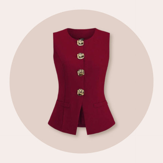 Vest con botones veraniego y rusticos