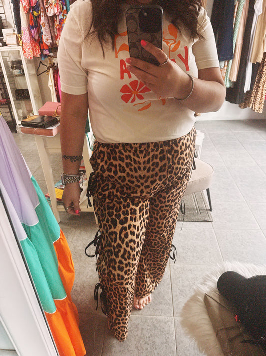 Leopard print coquette Cargo pant