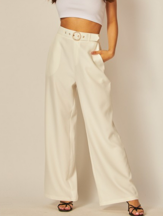 Pantalon de Vestir Perlado con Correa