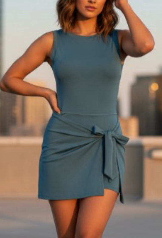 Mila Tie-front mini romper
