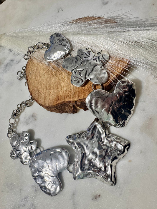 Collar estrellas, Corazones y Flores