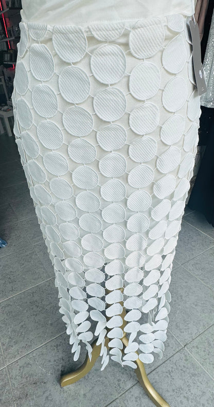 Falda de círculos encaje