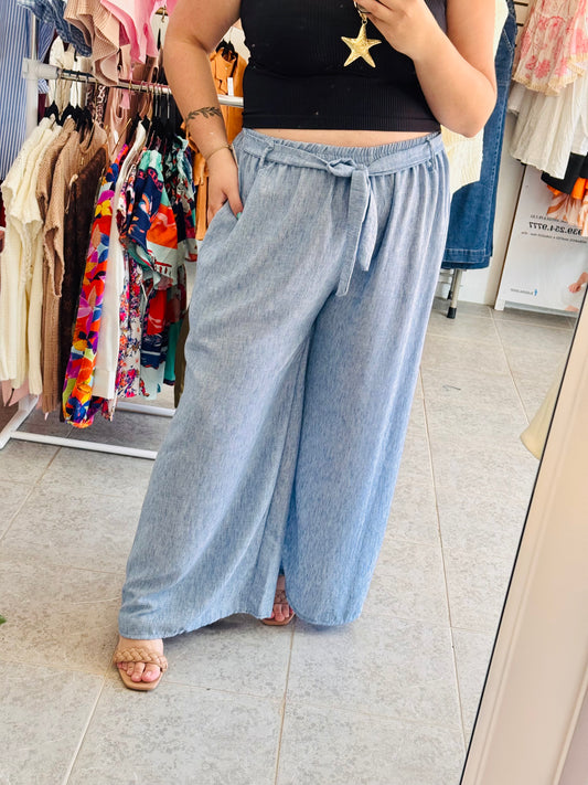 Pantalon Palazo Denim