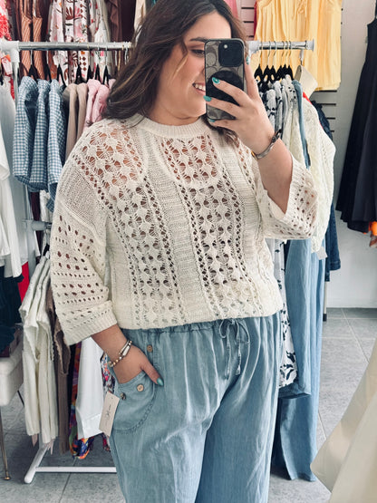 White cover up blouse