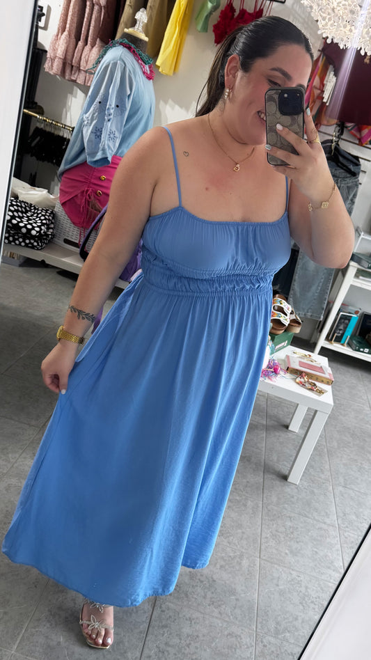 Blue smoke Maxi Dress