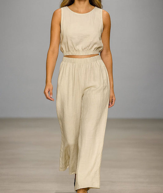 Italian Set Pantalon Crema