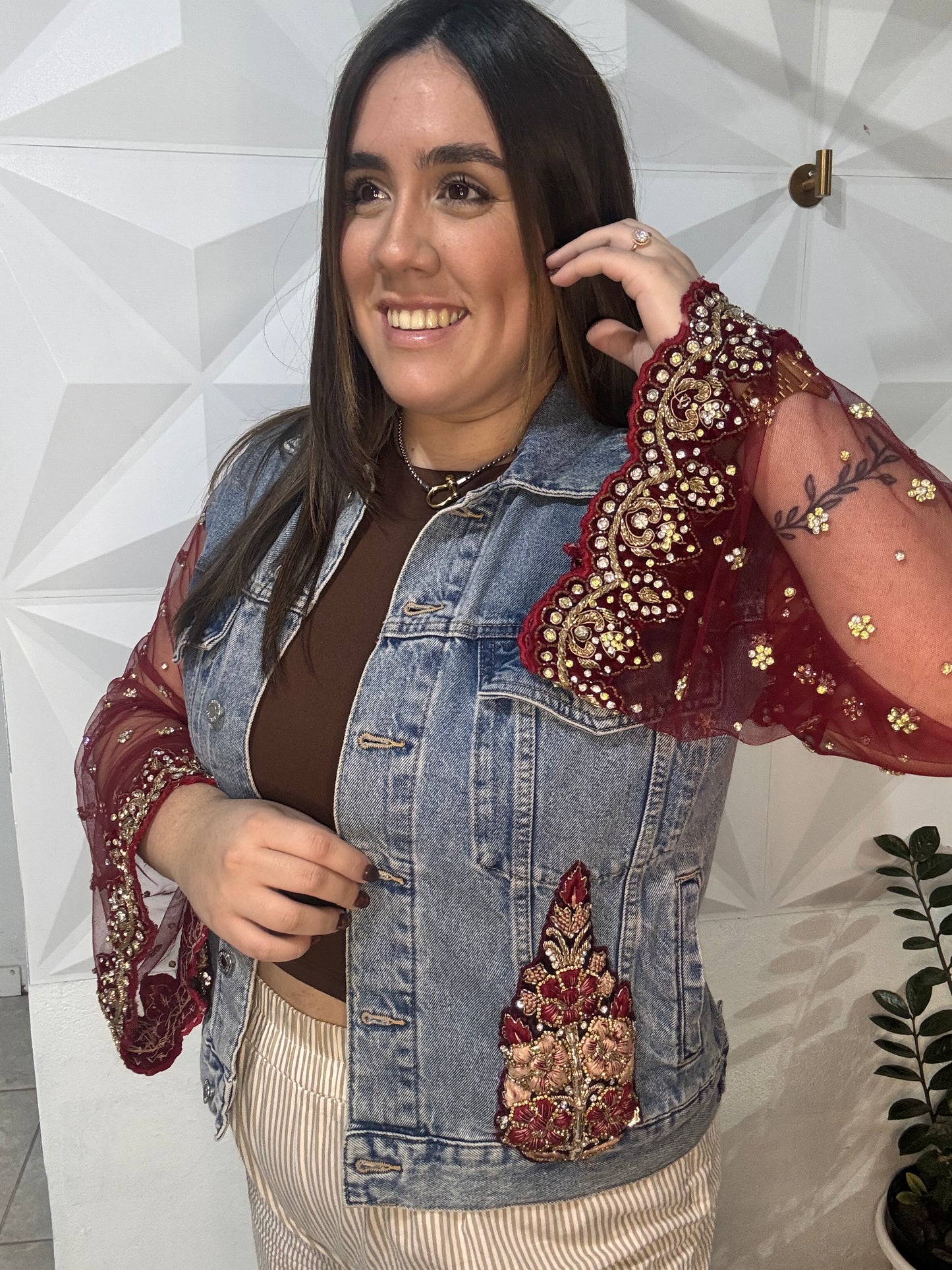 Luxury Cristal Jean jacket
