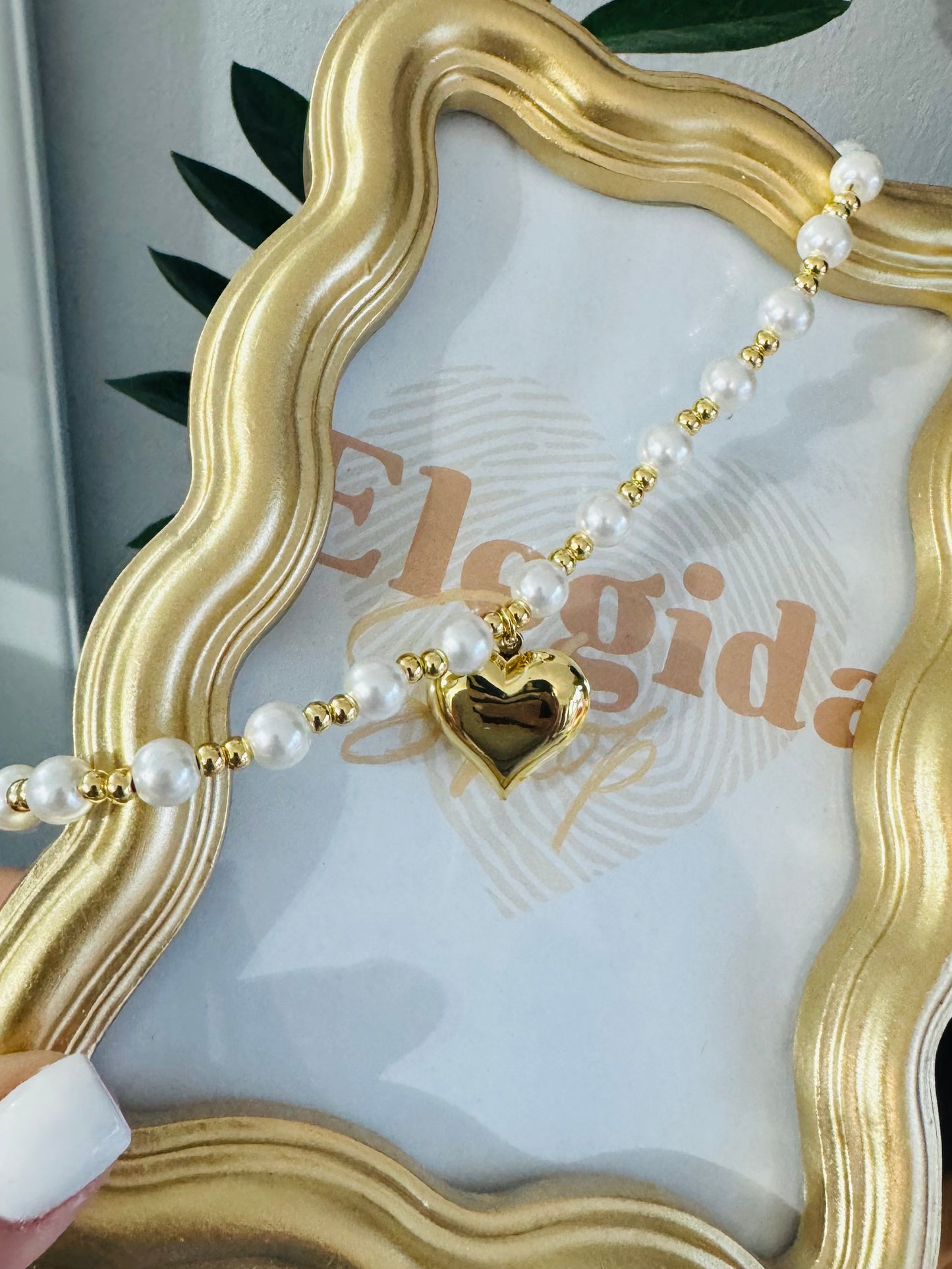 Love Pearl heart (collar)