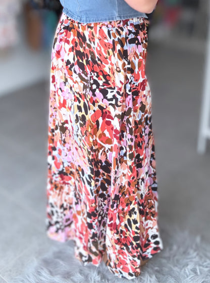 Floral high waist Maxi sirt