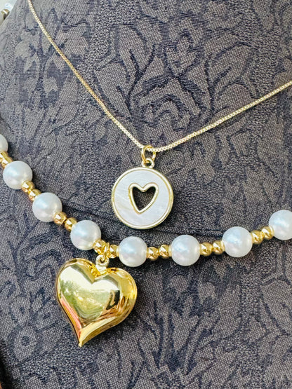 Love Pearl heart (collar)