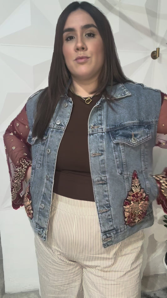 Luxury Cristal Jean jacket